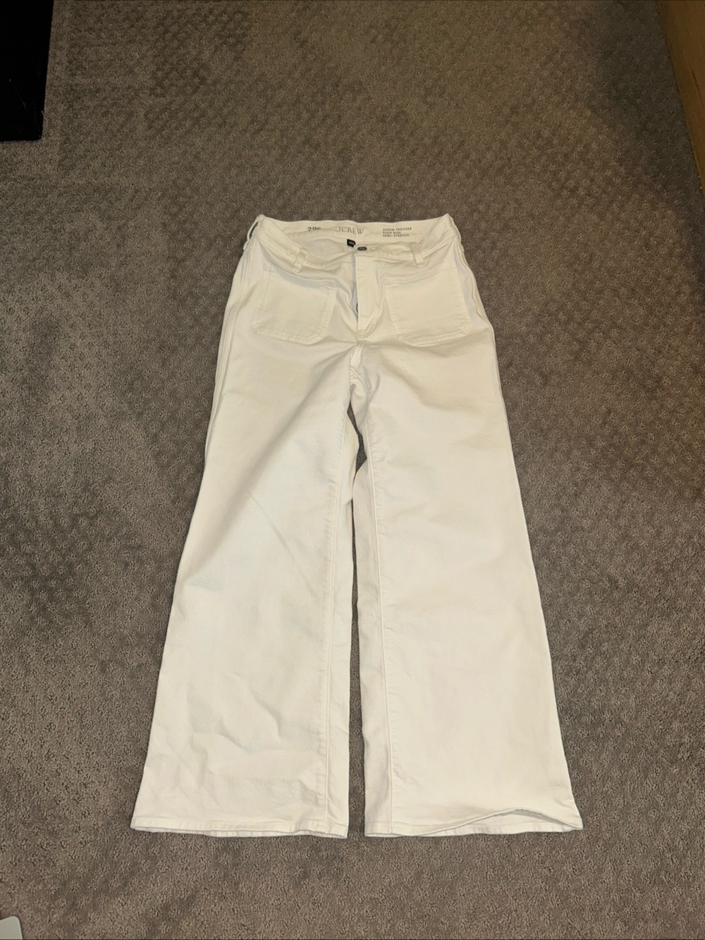 White Wide-Leg Pants J Crew size 30
